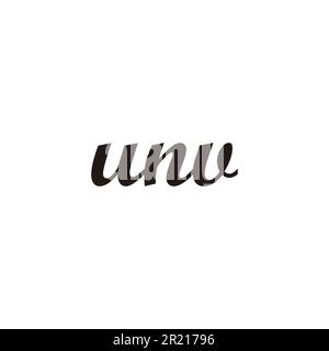 Die Buchstaben U, n und V verbinden den Vektor des einfachen geometrischen Symbols Stock Vektor