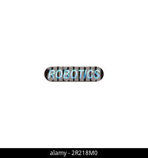 ROBOTIK, Text geometrisches Symbol einfacher Logo-Vektor Stock Vektor