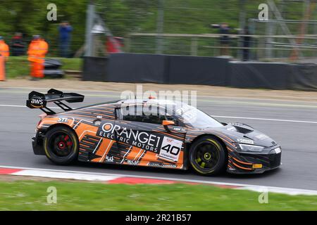 Mattia Drudi – Tresor Orange 1 – Fahrer des Audi R8 LMS evo II GT3 Nummer 40 beim GT World Challenge Europe Sprint Cup 2023 bei Brands Hatch im Mai 202 Stockfoto