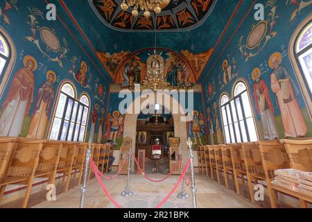 Das Innere der Baptisten Griechisch-orthodoxen Kirche, Jordanien Stockfoto