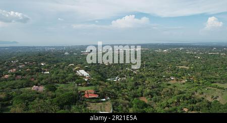 Wahrzeichen der Stadt Managua aus der Vogelperspektive an einem hellen, sonnigen Tag Stockfoto