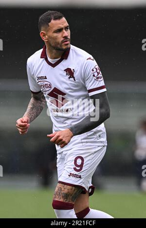 Verona, Italien. 14. Mai 2023. Bentegodi Stadium, 14.05.23 Antonio Sanabria (9 Turin FC) während des Spiels der Serie A zwischen Hellas Verona und dem Turin FC im Bentegodi Stadium in Verona, Italia Soccer (Cristiano Mazzi/SPP) Gutschrift: SPP Sport Press Photo. Alamy Live News Stockfoto