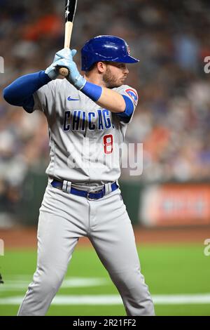 Chicago Cubs verließ den Feldspieler Ian Happ (8) während des MLB-Spiels zwischen den Chicago Cubs und den Houston Astros auf M an der Spitze des dritten Inning Stockfoto
