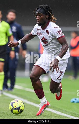 Verona, Italien. 14. Mai 2023. Bentegodi Stadium, 14.05.23 Yann Karamoh (7 Turin FC) während des Spiels der Serie A zwischen Hellas Verona und dem Turin FC im Bentegodi Stadium in Verona, Italia Soccer (Cristiano Mazzi/SPP) Kredit: SPP Sport Press Photo. Alamy Live News Stockfoto