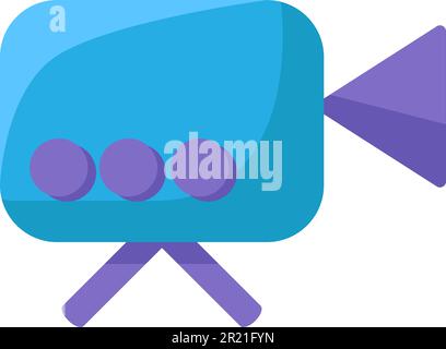 Flachvektorsymbol der Videokamera. Filmkamera. Filmproduktion. Sicherheitsüberwachung Stock Vektor