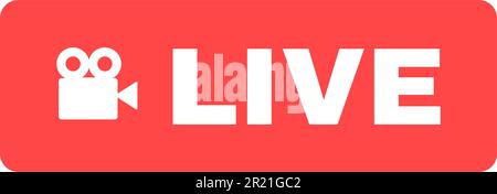 Symbol für das quadratische Silhouettenfeld der Videokamera. Taste Filmaufnahme. Logo für digitalen Camcorder. Abbildung der Filmausrüstung mit dünnen Linien. Multimedia-Kontursym Stock Vektor