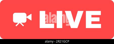 Symbol für das quadratische Silhouettenfeld der Videokamera. Taste Filmaufnahme. Logo für digitalen Camcorder. Abbildung der Filmausrüstung mit dünnen Linien. Multimedia-Kontursym Stock Vektor