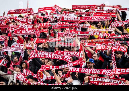 Monza, Italien. 14. Mai 2023. Upower-Stadion. Italienische SerieA Fußball-Meisterschaft. Monza VS Napoli 2-0. Fans Monza.(Foto © Cristiano BARNI/ATPimages) (BARNI Cristiano/ATP/SPP) Kredit: SPP Sport Press Photo. Alamy Live News Stockfoto