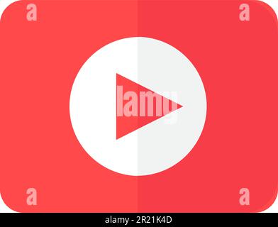 Videodatei Symbol für Mobiltelefon-App-Schaltfläche Vektor. Smartphone-Anwendung zum Ansehen und Speichern von Filmen oder Clips. Tragbares Kino in digitaler elektronischer Stock Vektor