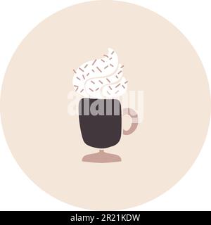Kaffee zum Trinken im Schönheitssalon Ikone Vector. Genießen Sie Tee und Heißgetränk im Wartezimmer oder beim Friseur. Energy Delicious Drinks Genuss, Stock Vektor