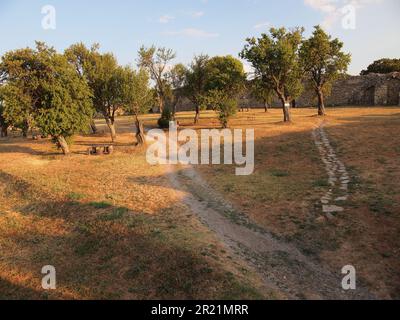 Mezek (Gemeinde Svilengrad, Provinz Haskovo, Bulgarien) Stockfoto