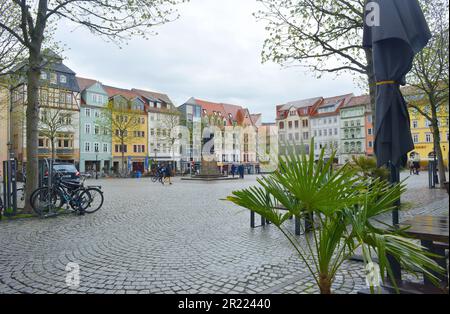 Jena, Deutschland, Marktplatz im Stadtzentrum Stockfoto