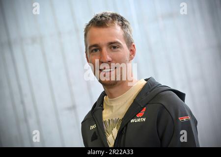 Karlsfeld, Deutschland. 16. Mai 2023. David ZOBEL (GER), Biathlon, Einzelbild, zugeschnittenes Einzelmotiv, Porträt, Porträt, Porträt. ? Kredit: dpa/Alamy Live News Stockfoto