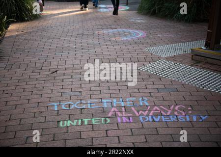 Melbourne, Australien, 17. Mai 2023. Nach der Absage eines weiteren Dragster-Storytime-Events aufgrund von Gewaltandrohungen haben die Rainbow Community Angels eine separate Veranstaltung in der Eltham Library organisiert, um die Unterstützung der LGBTQI+-Gemeinschaft für den IDAHOBIT Day zu demonstrieren, den ersten seit Dezember 2022. Kredit: Jay Kogler/Alamy Live News Stockfoto