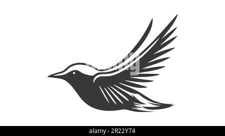 Vektorvorlage für das abstrakte Vektorlogo „Flying Wings Bird“. Vektordarstellung Stock Vektor