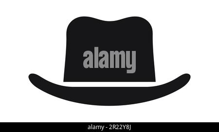 Ein alter Hut. Männliche Kopfkappe. Altmodische Kleidung. Elegente Mütze. Vektordarstellung auf weißem Hintergrund. Stock Vektor