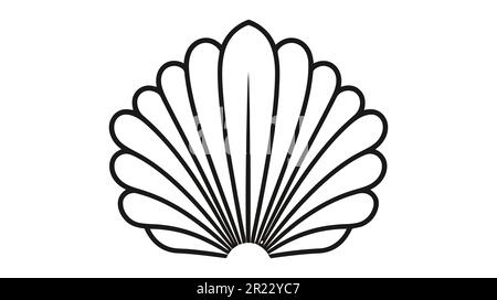 Schalenvektorsymbol. Einfaches flaches Symbol auf weißem Hintergrund. Stock Vektor