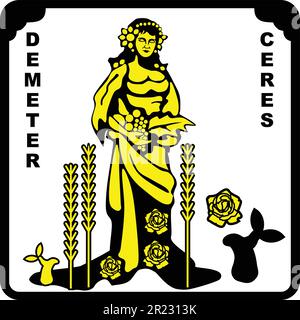 Demeter Ceres, Gottheit Griechenlands und Roms Stock Vektor