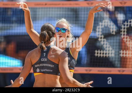 Kira Walkenhorst, Louisa Lippmann (Deutschland). Beach Volley. Europameisterschaft München 2022 Stockfoto