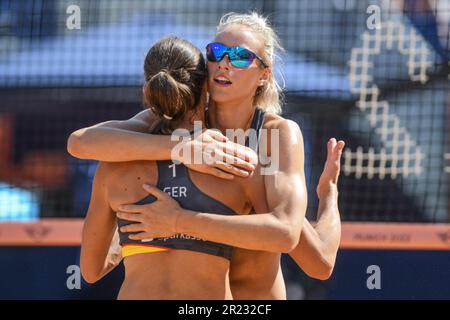 Kira Walkenhorst, Louisa Lippmann (Deutschland). Beach Volley. Europameisterschaft München 2022 Stockfoto