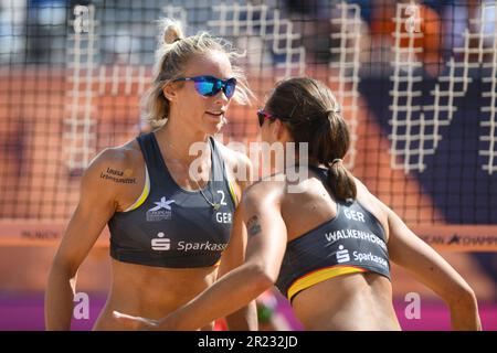 Kira Walkenhorst, Louisa Lippmann (Deutschland). Beach Volley. Europameisterschaft München 2022 Stockfoto