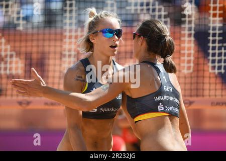 Kira Walkenhorst, Louisa Lippmann (Deutschland). Beach Volley. Europameisterschaft München 2022 Stockfoto