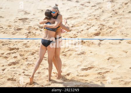 Kira Walkenhorst, Louisa Lippmann (Deutschland). Beach Volley. Europameisterschaft München 2022 Stockfoto