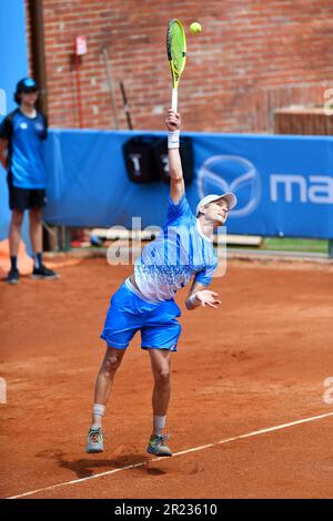 Turin, Italien, Italien. 14. Mai 2023. Italien, Turin 14/05/23.Circolo della Stampa Sporting .ATP Challenger 175 Qualifiers.Piedmont Open Intesa Sanpaolo.David Pichler (Kreditbild: © Tonello Abozzi/Pacific Press via ZUMA Press Wire) NUR REDAKTIONELLE VERWENDUNG! Nicht für den kommerziellen GEBRAUCH! Stockfoto