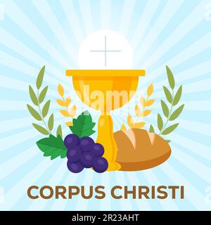 vector Flat Corpus christi Illustrationsdesign Stock Vektor