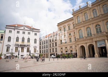 Panoramablick auf den Alten Marktplatz - Potsdam, Brandenburg, Deutschland - Mai 2023. Hochwertiges Foto Stockfoto