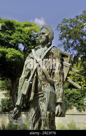 FRANKREICH, VAL D'OISE (95) AUVERS-SUR-OISE, STATUE VON VINCENT VAN GOGH Stockfoto