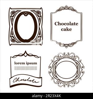 Vintage-Blumenverzierung. Dekorative Vektorrahmen und Ränder. Stock Vektor