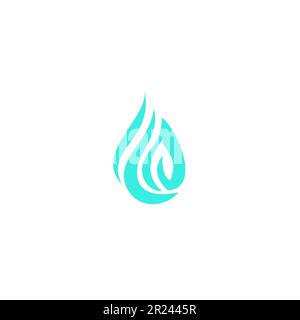 Blatt- und Wasserlogo. Darstellung Des Wasserblattvektors Stock Vektor