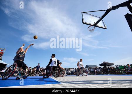 Tokio, Japan. 5. Mai 2023. Allgemeine Ansicht Rollstuhl-Basketball : Rollstuhl-3x3-Basketballturnier "Push up" Odaiba-Runde in Tokio, Japan . Kredit: Yohei Osada/AFLO SPORT/Alamy Live News Stockfoto