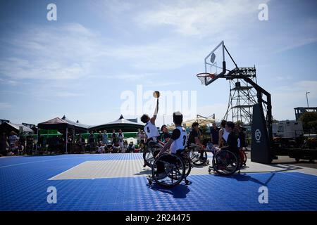 Tokio, Japan. 5. Mai 2023. Allgemeine Ansicht Rollstuhl-Basketball : Rollstuhl-3x3-Basketballturnier "Push up" Odaiba-Runde in Tokio, Japan . Kredit: Yohei Osada/AFLO SPORT/Alamy Live News Stockfoto