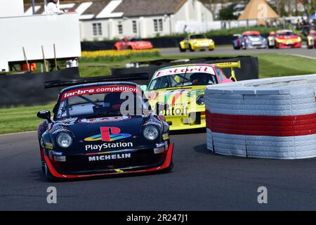 Paul Howells, Porsche 911 GT2 Evo, Porsche 993, Porsche 911 60. Anniversary Celebration, mit Rennwagen, die von den 1970er Jahren bis in die 1970er Jahre gewonnen wurden Stockfoto