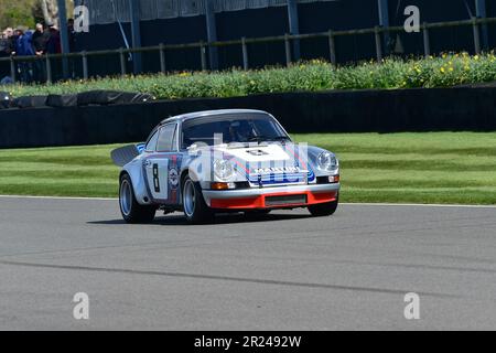 Porsche Carrera RSR, R6, das Auto, das die Targa Florio 1973 gewann, Porsche 911 60. Anniversary Celebration mit Rennwagen aus den 1970 Jahren Stockfoto