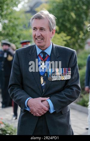 National Memorial Arboretum, Großbritannien. 16. Mai 2023 HRH die Prinzessin Royal feiert den 60. Jahrestag der Royal British Legions, an dem der letzte Soldat aus dem National Service entlassen wurde, und trifft Soldaten und Frauen, die in den verschiedenen Konflikten dienten. Credit Mark Lear/Alamy Live News Stockfoto