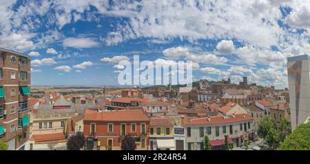 Städtisches Ensemble von Caceres. Skyscape des historischen Viertels, Caceres, Extremadura, Spanien Stockfoto