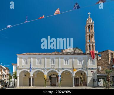 Agios Georgios (St. George) Kirche, Bastion von Robert (Romber) in der Festung Palamidi in dist, AG Georgiou Platz in Nafplio (Nauplia, Nafplion), Griechenland Stockfoto