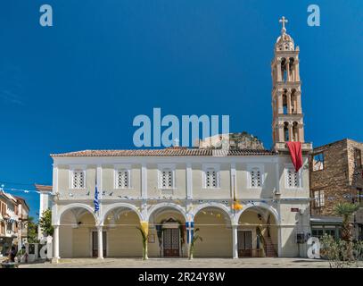 Agios Georgios (St. George) Kirche, Bastion von Robert (Romber) in der Festung Palamidi in dist, AG Georgiou Platz in Nafplio (Nauplia, Nafplion), Griechenland Stockfoto