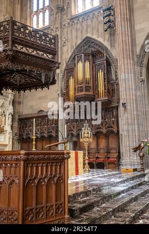 Die Trinity Church ist ein historisches Wahrzeichen in Lower Manhattan, New York City, USA 2023 Stockfoto