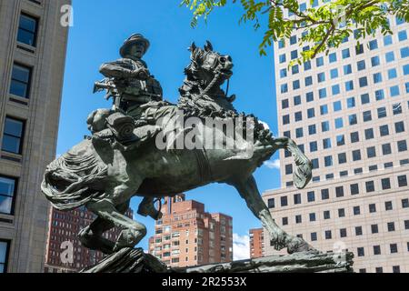 America's Response Monument, De Oppresso Liber, Liberty Park im World Trade Center, NYC, USA 2023 Stockfoto