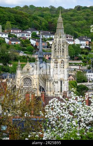 Kirche Caudebec in den Boucles de seine || Eglise de Caudebec dans les boucles de seine Stockfoto