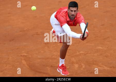 Rom, . 17. Mai 2023. Rom, Italien 16.05.2023: H.Rune von Dänemark gewinnt das Spiel gegen Nola Djokovic von Serbien bei der Men's Internazionali BNL d'Italia, ATP 1000, Tennisturnier im Foro Italico in Rom, Italien, am 17. Mai 2023. Kredit: Unabhängige Fotoagentur/Alamy Live News Stockfoto