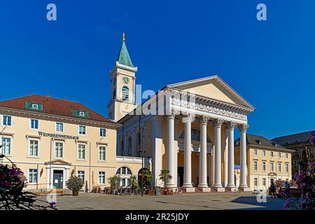 Weinbrennerhaus, Evangelische Stadtkirche, erbaut 1807 bis 1816 Stockfoto