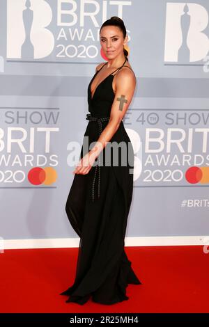 Melanie C nimmt an den BRIT Awards 2020 in der O2 Arena in London Teil. Stockfoto