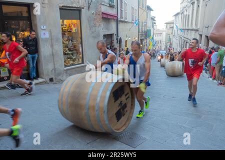 Bravio Delle Botti fest Montepulciano Toskana Italien Stockfoto