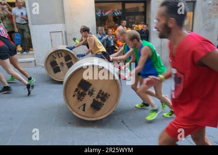 Bravio Delle Botti fest Montepulciano Toskana Italien Stockfoto