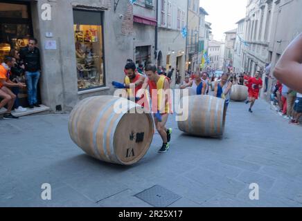 Bravio Delle Botti fest Montepulciano Toskana Italien Stockfoto